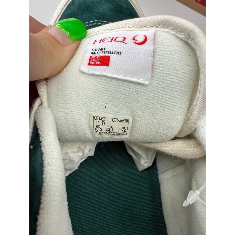 Vans Knu Skool Pig Suede Green Sneakers Water Repellent VN000CS0CX2 Mens 11 NEW - Picture 5 of 9